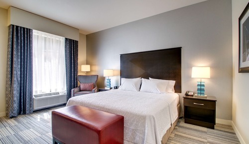 Room, 1 King Bed with Sofa bed, Refrigerator & Microwave