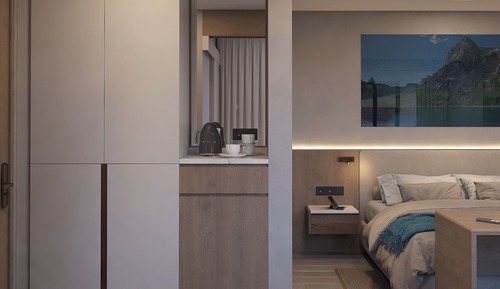 Luxury Studio Suite, 1 King Bed, Non Smoking, Mountain View