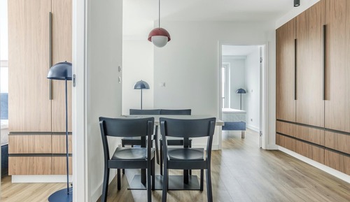 Large studio with balcony