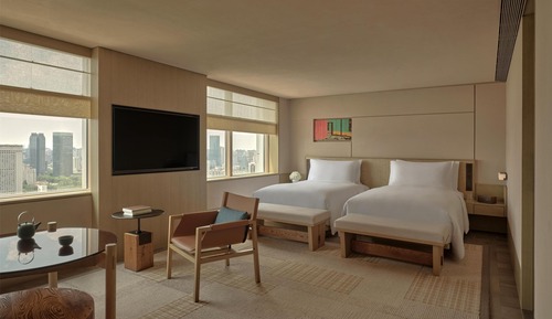 Studio, 2 Twin Beds, City View