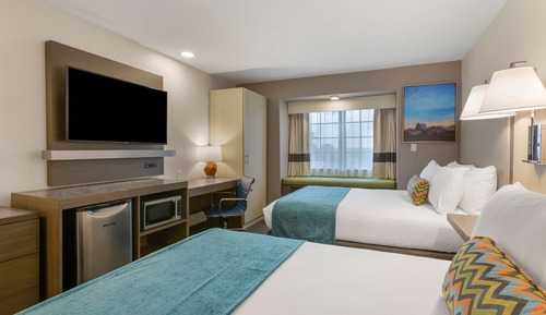 Standard Room, 2 Queen Beds, Non Smoking, Refrigerator & Microwave
