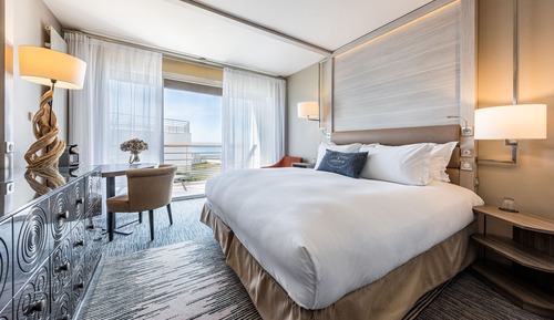 Superior Room, A Double Bed or two Single beds with balcony view of the promenade