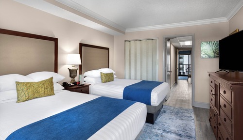 Tower Oceanview Suite - 2 Double Beds & 1 Double Wallbed or Sleeper Sofa