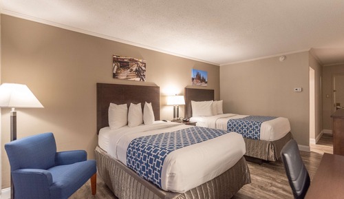 Standard Room, 2 Double Beds, Non Smoking, Refrigerator & Microwave