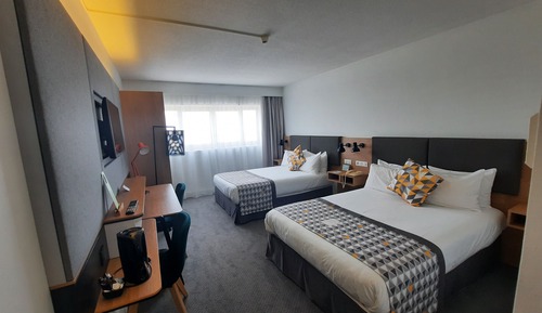 Standard Room, 2 Double Beds, Sea View (High Floor)