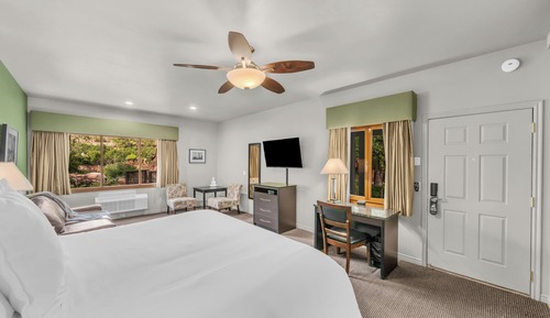 Premium Single Room, 1 King Bed with Sofa bed, Mountain View, Courtyard Area