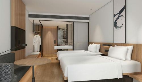 Standard Double Room with Two Double Beds and City View