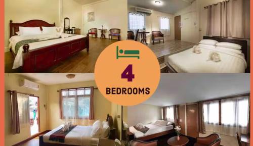 Four-Bedroom Apartment with Balcony 