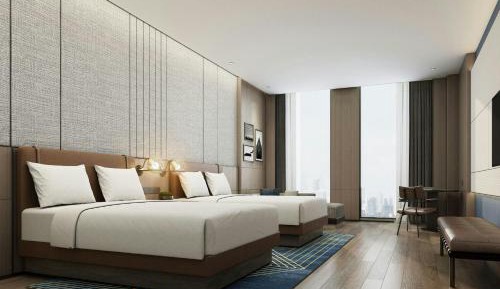 Classic Double Room with Two Double Beds and City View