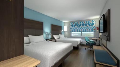 Queen Room with Two Queen Beds and Walk-In Shower