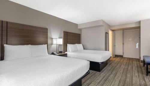 Double Room with Two Double Beds and Roll-In Shower - Disability Access/Non-Smoking