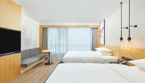 Premium Double Room with Two Double Beds and City View