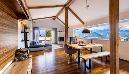 Two-Bedroom Apartment Großglockner with private sauna, lake view, roof terrace and fireplace