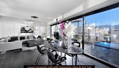 Acropolis Loft with Panoramic View & Hot Tub