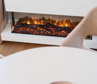 Deluxe double room with electric fireplace and balcony