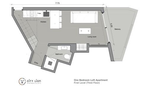 One-bedroom Loft Apartment 