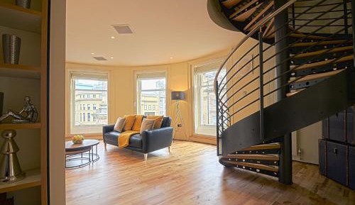 Penthouse Apartment with Spiral Staircase