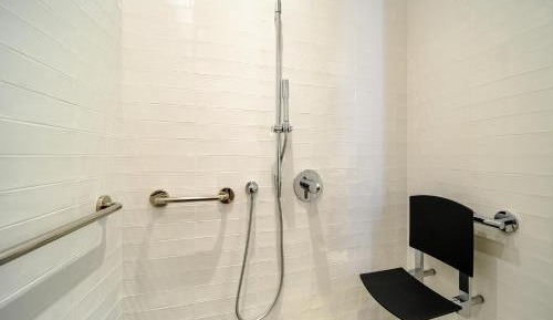 Double Room with Two Double Beds and Roll-In Shower - Disability Access