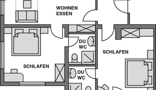 Comfort Two-Bedroom Apartment with Balcony
