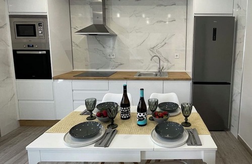 Ribadumia Apartment | Apartment 'Byp' with Private Terrace and Wi-Fi