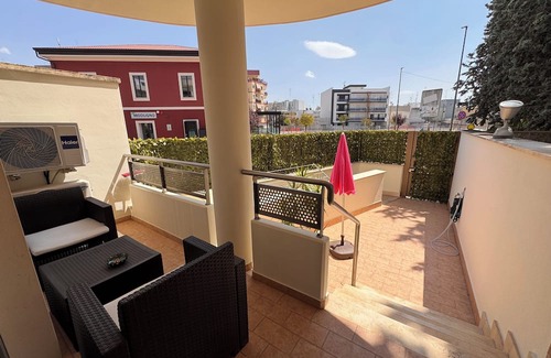 Modugno Apartment | Independent apartment relaxing area mezzanine floor facing the station Modugno