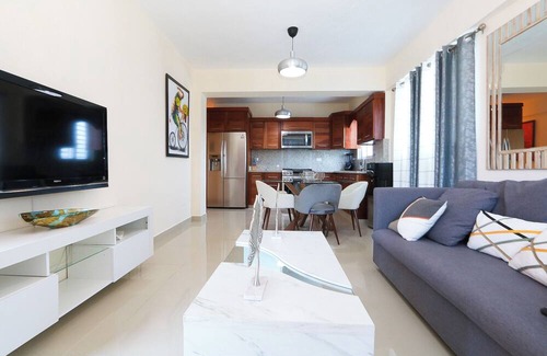 San Cristobal Apartment | STUNNING 2-BR 2-BATH APT W/AC GARAGE & ROOF TOP