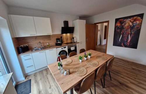 Verden Apartment | AllerGrün apartment, balcony with a view of nature