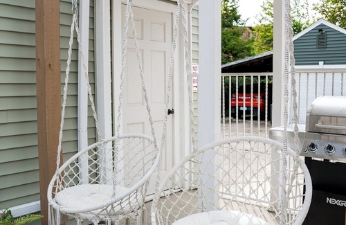 Urbana House | Home 2 blocks from U of I campus! Game Room and Outdoor Area