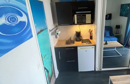 Grosseto-Prugna Apartment | Sea view studio in Porticcio for 2 people. Swimming pool in residence.