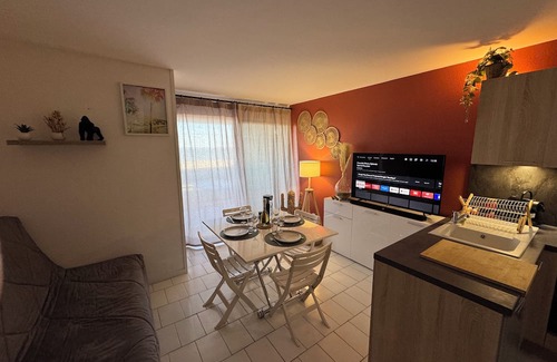 Canet-Plage Apartment | Tranquil 2 bedroom apartment in Canet-en-Roussillon WiFi, AC, sea view terrace