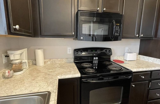 Completely furnished with full kitchen! More space than a hotel and cheaper too!