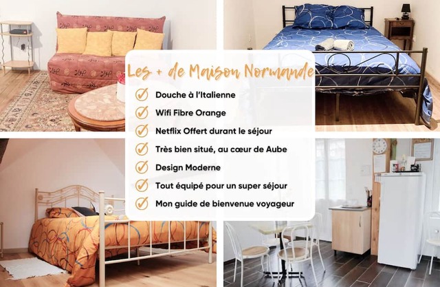 Maison Normande Wifi Jardin Parking 7 Pers + 1 Bébé