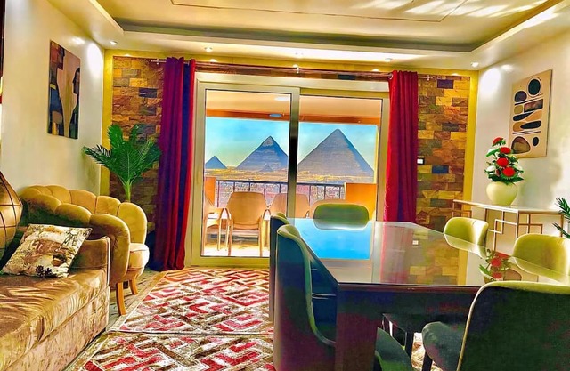 Balcony Pyramids view
