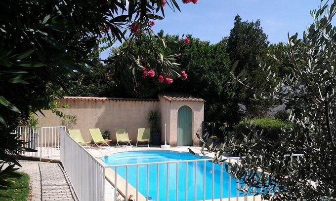 Rognonas Villa | Near Avignon Beautiful detached villa garden with secure private pool