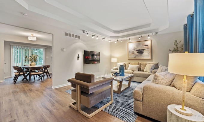 Fox Valley House | Modern 4BR Home . Fully Furnished .Pet Friendly