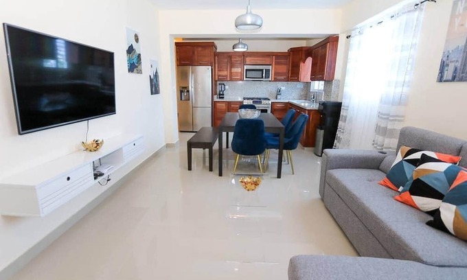 San Cristobal Apartment | LUXURY 2BR/2BA APT W. A|C Garage & ROOF TOP