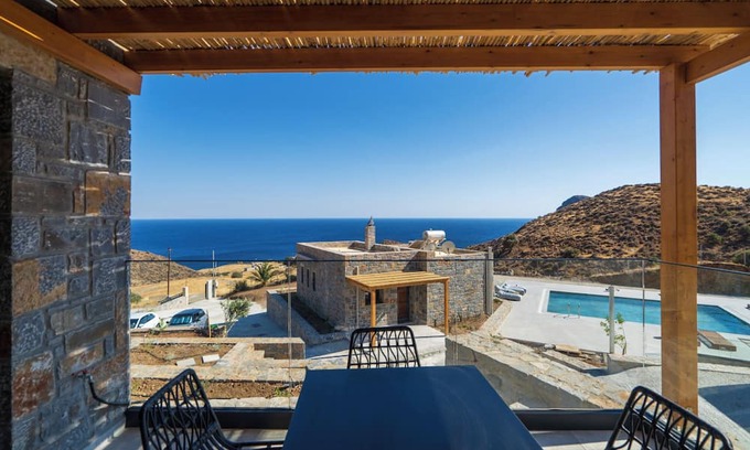 Lentas Villa | Luxury 1BR Villa with Shared Pool and Fantastic Sea view & Mountain view